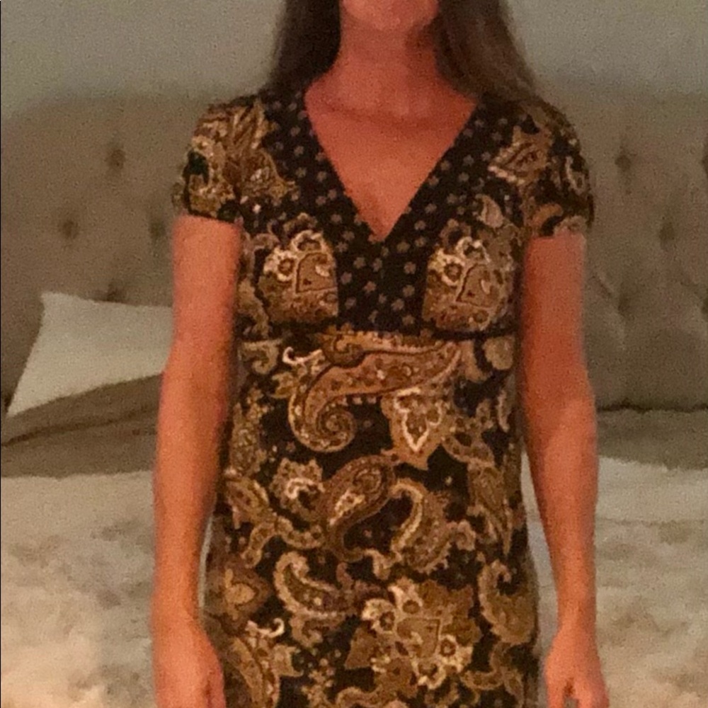 BCBG Maxazria Paisley print dress great condition.